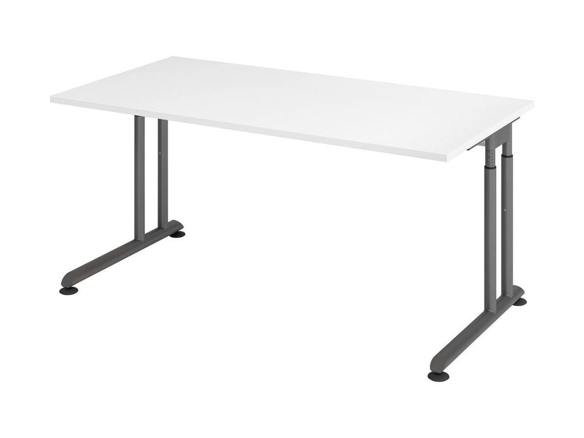 Schreibtisch C-Fuß 1600x800 mm Weiß