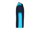 JN Herren Workwear  T-Shirt JN860 navy/turquoise, Größe XS
