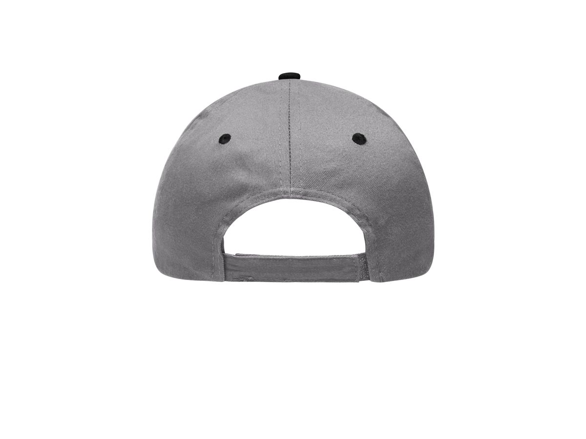 mb 6 Panel Brushed Sandwich Cap MB6212 light-grey./black/light-gr., Gr. one size