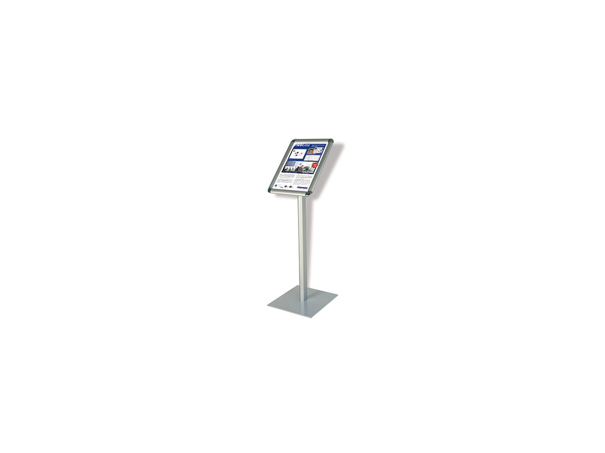 Franken Infodisplay BS0901 DIN A4 80cm Standfuß transparent/silber