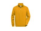 JN Workwear Half Zip Sweat JN831 70%BW/30%PES, gold-yellow, Größe XL