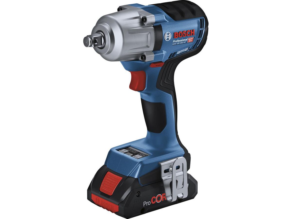 BOSCH Akku-Schlagschrauber GDS 18V-450HC, 2x4,0 Ah, Ladeger, L-BOXX
