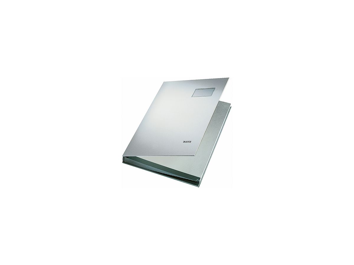Leitz Unterschriftsmappe 57000085 DIN A4 20Fächer Graupappe grau