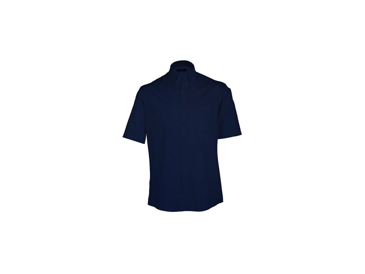 JN Buttondown Shirt Short JN065 100%BW, navy, Größe L