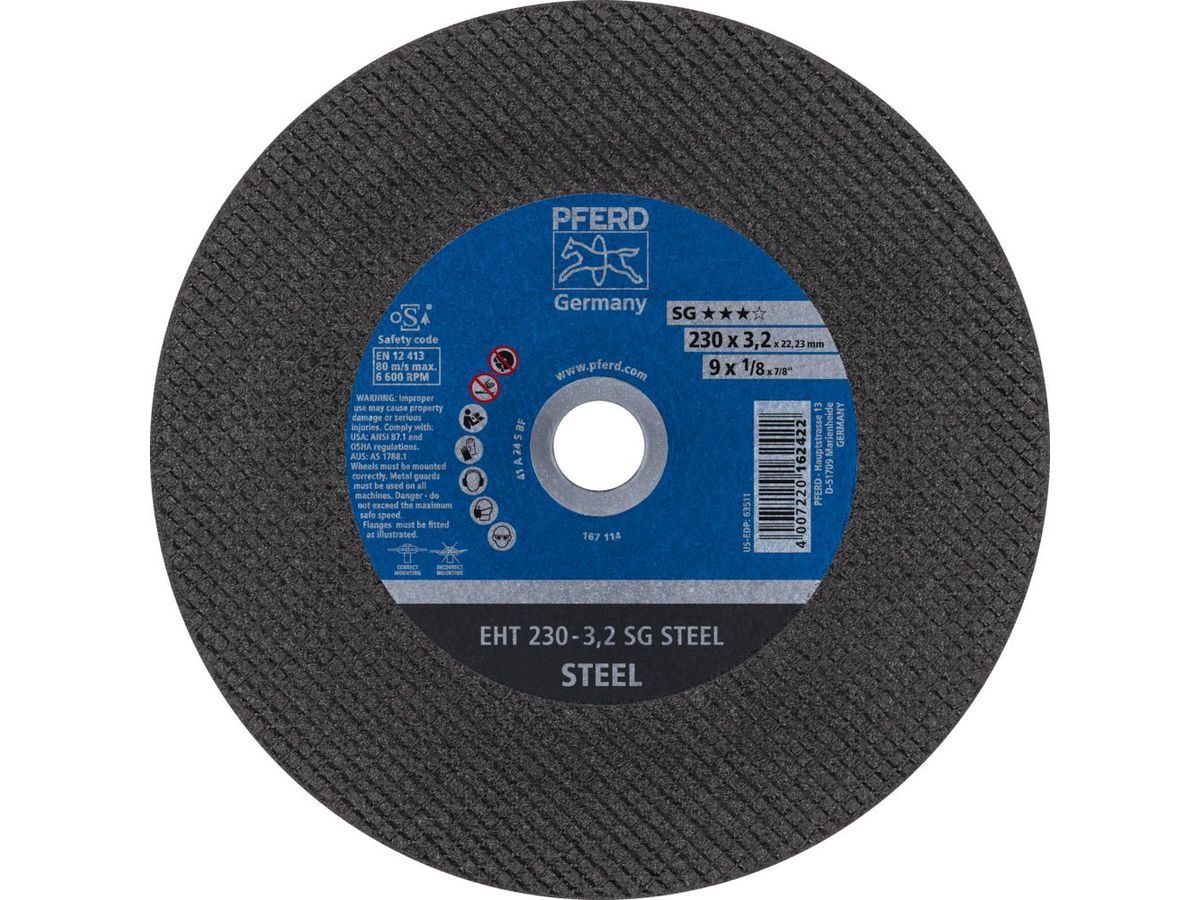 Trennscheibe A24SSG 230x3,2mm gerade Rüggeberg