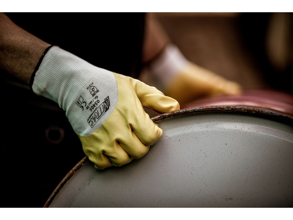 NITRAS Montage-Handschuh Sonne Nitril gelb