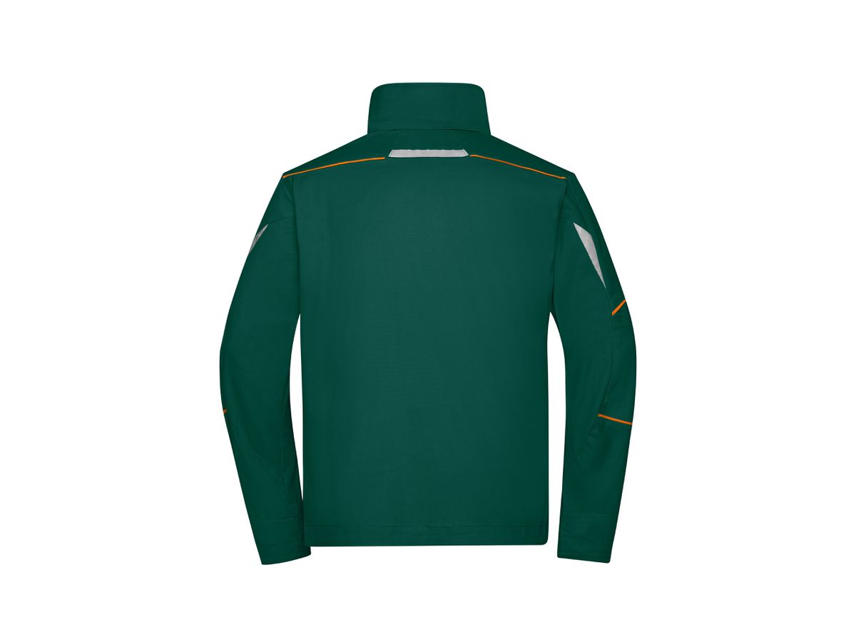 JN Workwear Jacket - COLOR - JN849 dark-green/orange, Größe XL