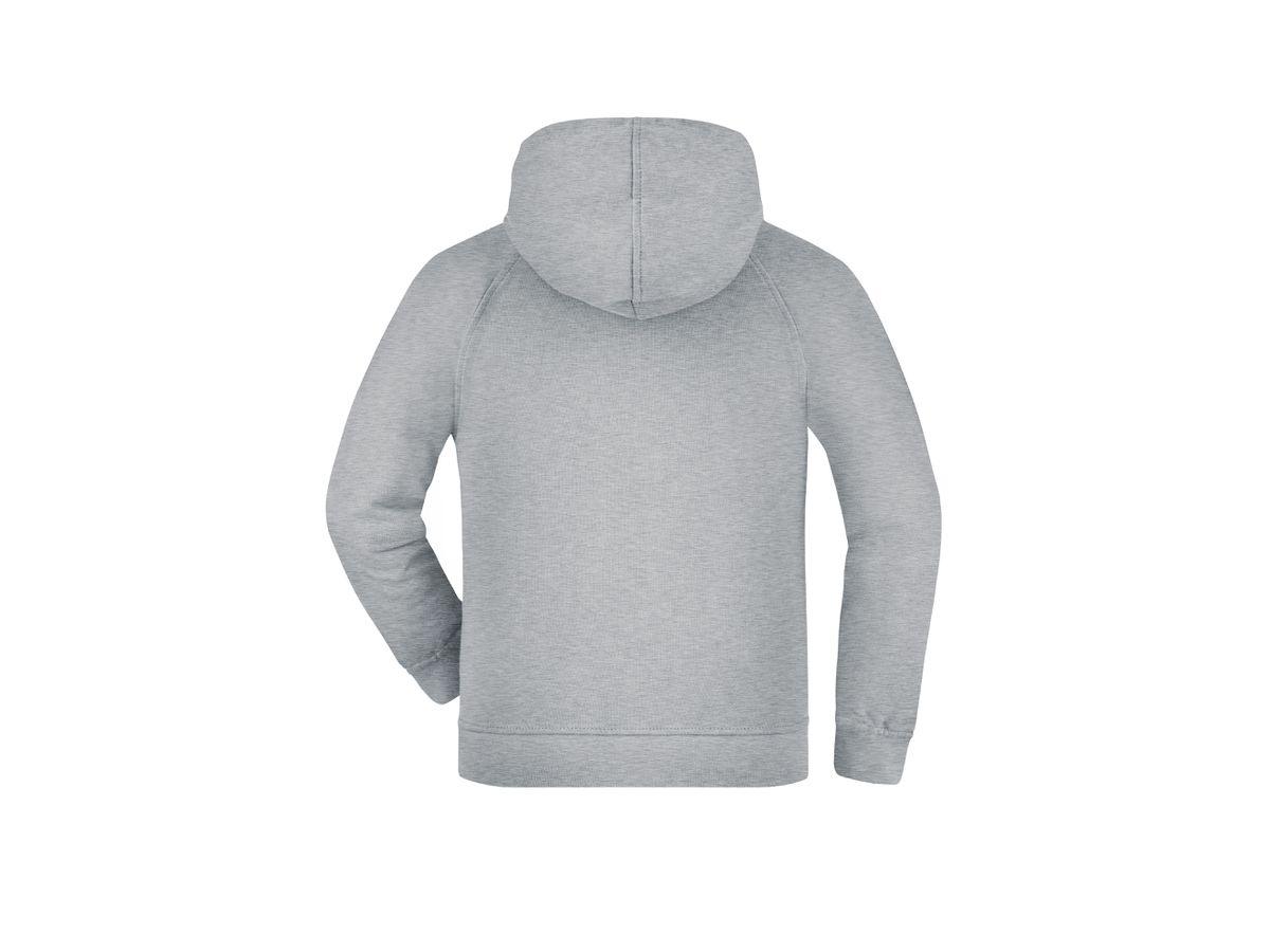 JN Hooded Jacket Junior JN059K 100%BW, grey-heather, Größe XS