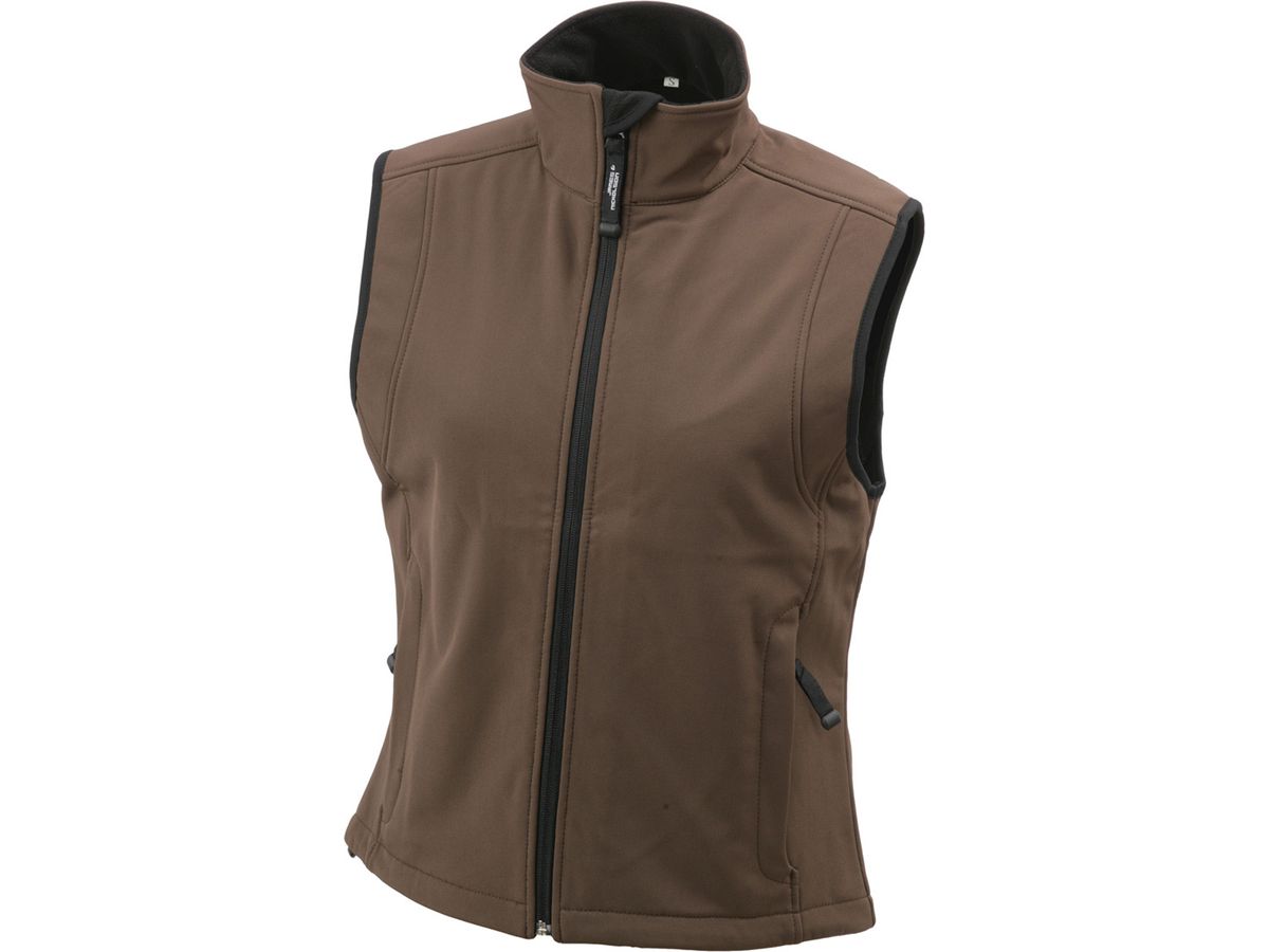JN Ladies Softshell Vest JN138 95%PES/5%EL, brown, Größe 2XL