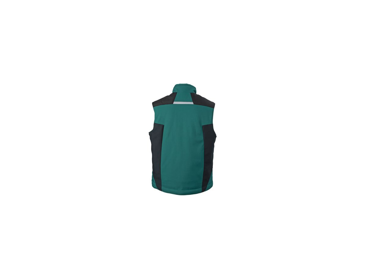 JN Craftsmen Softshell Vest JN825 100%PES, dark-green/black, Größe 2XL