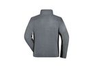 JN Men's Workwear Fleece Jacket JN842 100%PES, carbon/black, Größe 6XL