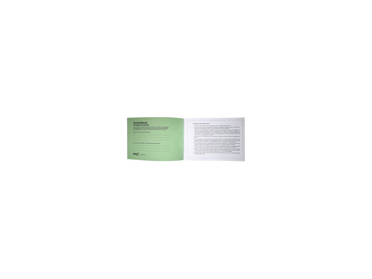 RNK Kontrollbuch 3095 für Fahrpersonal DIN A5 quer 32Blatt
