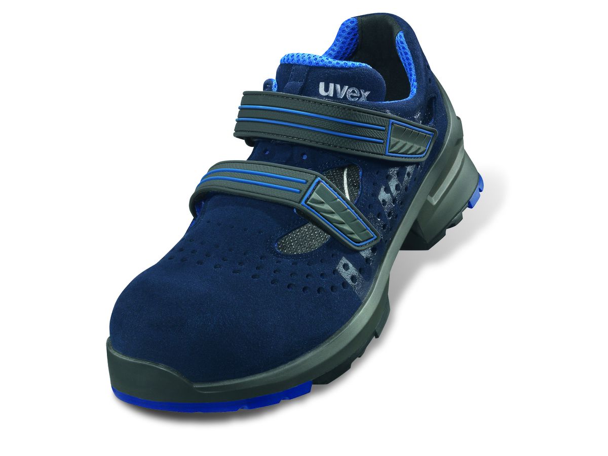 UVEX 1 Sicherheits-Sandale 8530.8 S1 SRC blau mit Klettverschl., Weite 11, Gr. 42