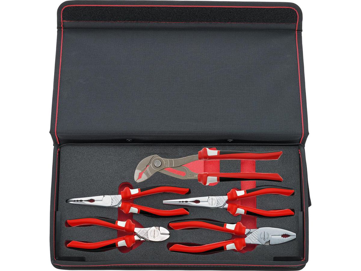 FORMAT Zangen-Satz MIG mit 2K-Griffen, 5-teilig Mappe