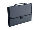Fächertasche DIN A4 12Fächer Polypropylen schwarz