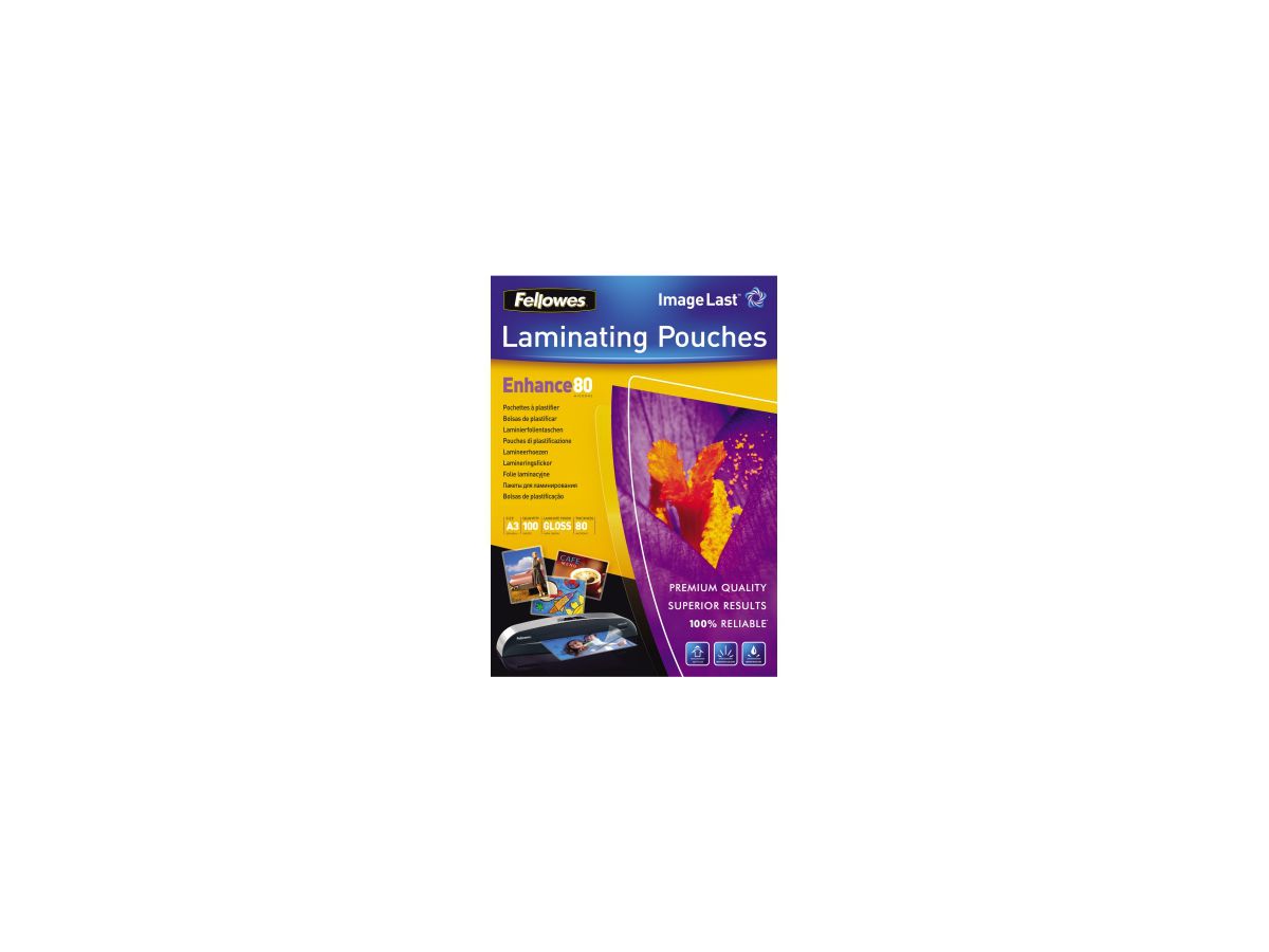 Fellowes Laminierfolie Enhance 80 5306207 DIN A3 tr 100 St./Pack .