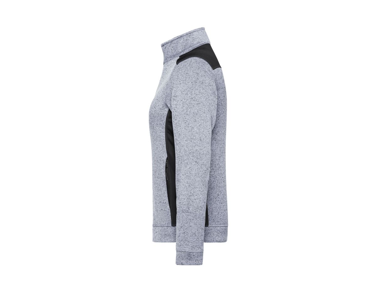 JN Damenfleece Jacke white-melange/bl. 100% Polyester 280g/m JN 861 Gr. 4XL