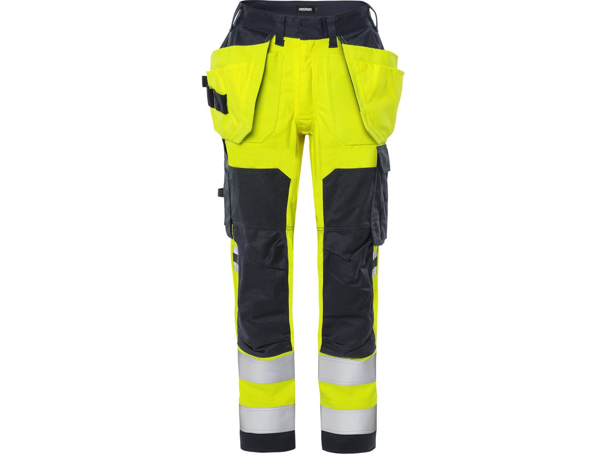 FRISTADS Flamestat Stretch-Hose Damen Kl.2 Gr. 42 hi-vis glb/marine,300374-171