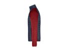 JN Men's Knitted Hybrid Jacket JN742 red-melange/anthracite-melange Gr. M