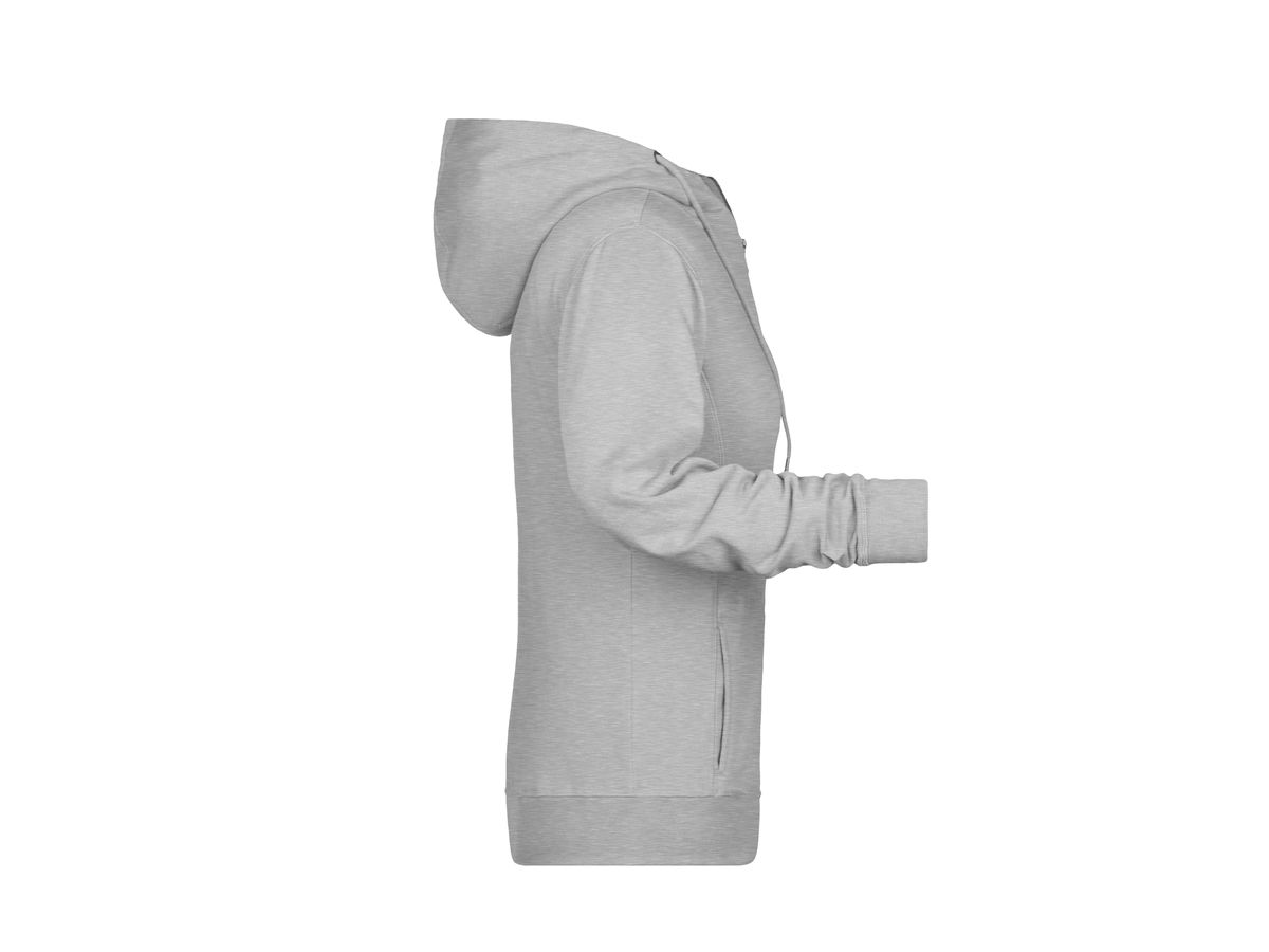 JN Ladies' Zip Hoody 8025 grey-heather, Größe M
