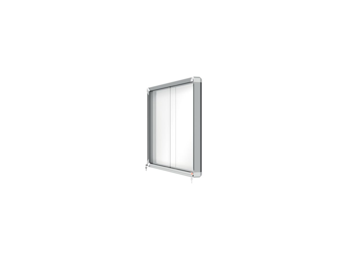 Nobo Schaukasten 1902569 97,2x69,2x 5,4cm innen 8 x DIN A4 weiß/silber
