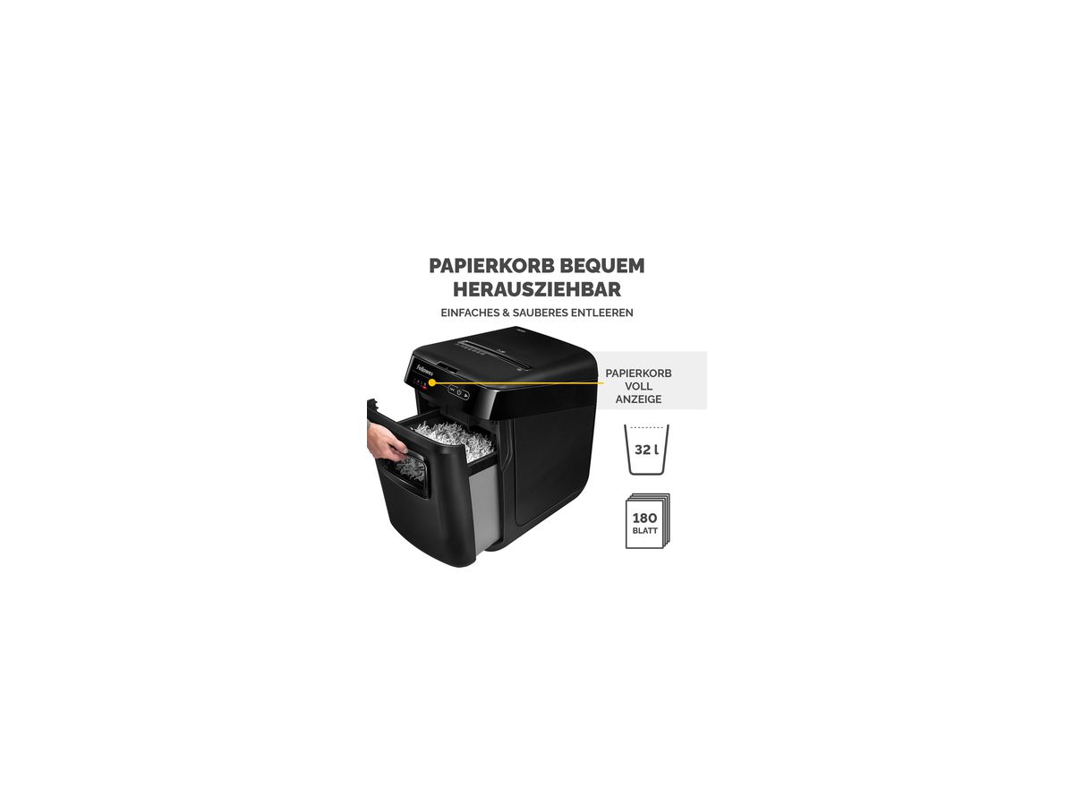 Fellowes Aktenvernichter AutoMax 130C 4680101 schwarz