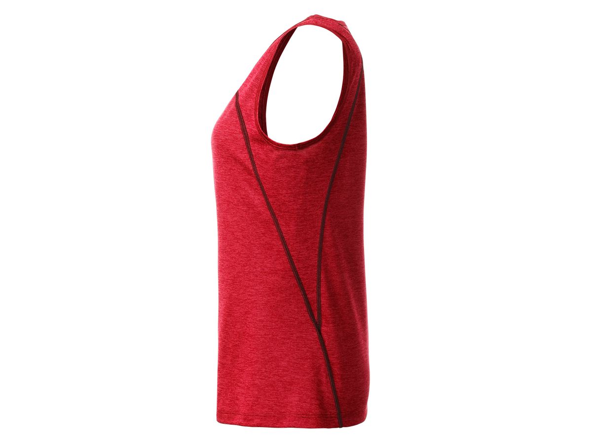 JN Ladies' Sports Tanktop JN493 red-melange/titan, Größe XS