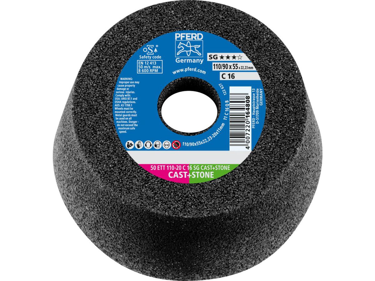 Schleiftopf 20C16QSG 110x22,2mm Rüggeberg