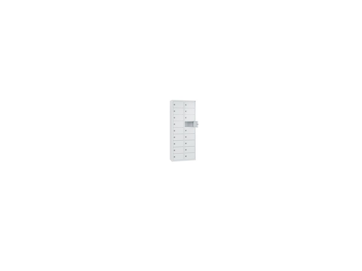 C+P Kleinfachschrank, wandhängend 1130x460x200mm, 7035, 2x9 Fächer