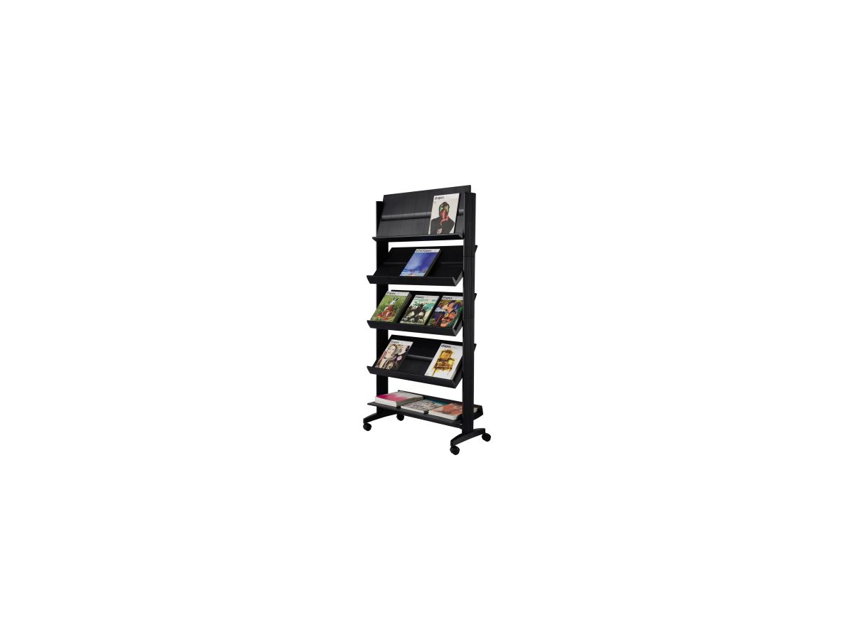 Paperflow Prospektständer Uno 255N.01 5Auflagen mobil schwarz