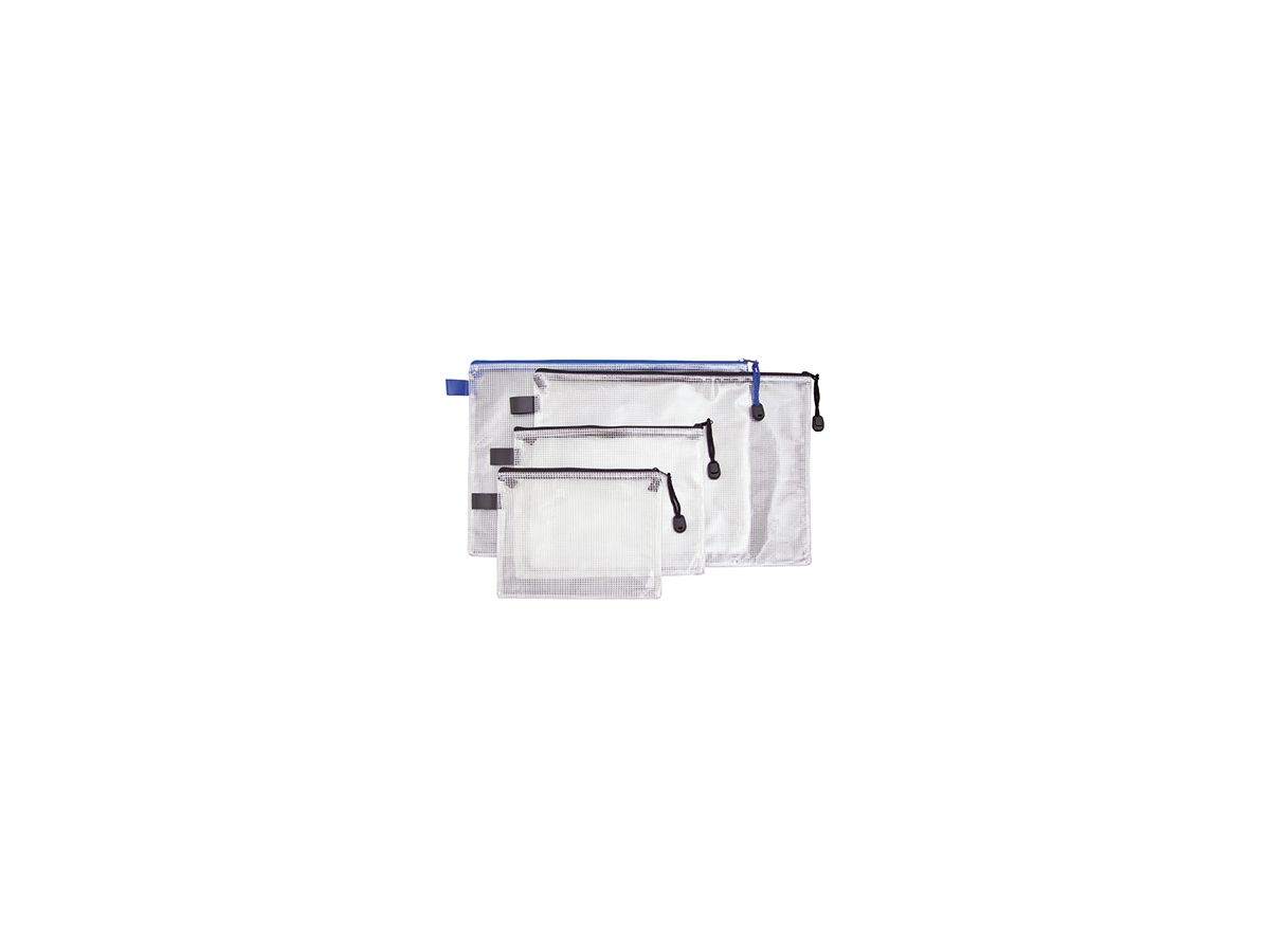 Reißverschlussbeutel DIN A4 PVC blau