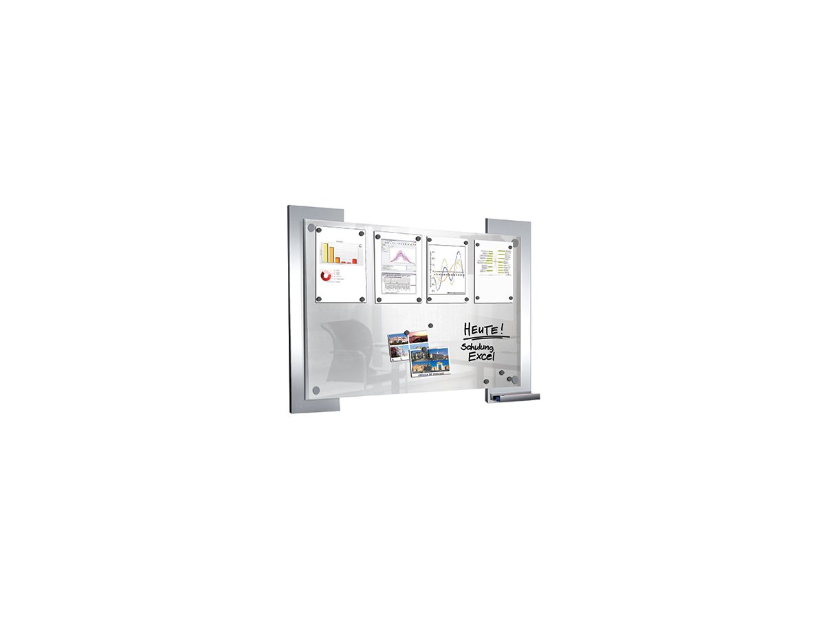 Infoboard Look B1060xH840 m. satinierter Glasplatte