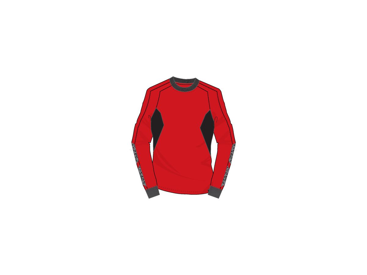 MASCOT Damen-Sweatshirt 18394-962 verkehrsrot/schwarz, Gr. 2XL