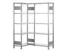 Eckregal 2000x1000x400 10 Fachböden, verzinkt