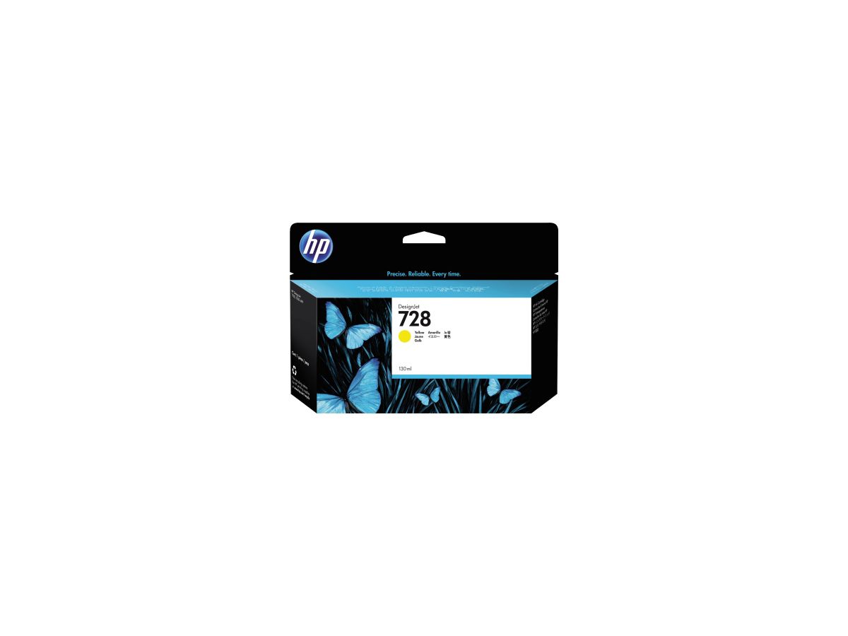 HP Tintenpatrone Nr.728 F9J65A HC 130ml gelb