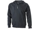 JN Mens Hooded Jacket JN042 80%BW/20%PES, black, Größe XL