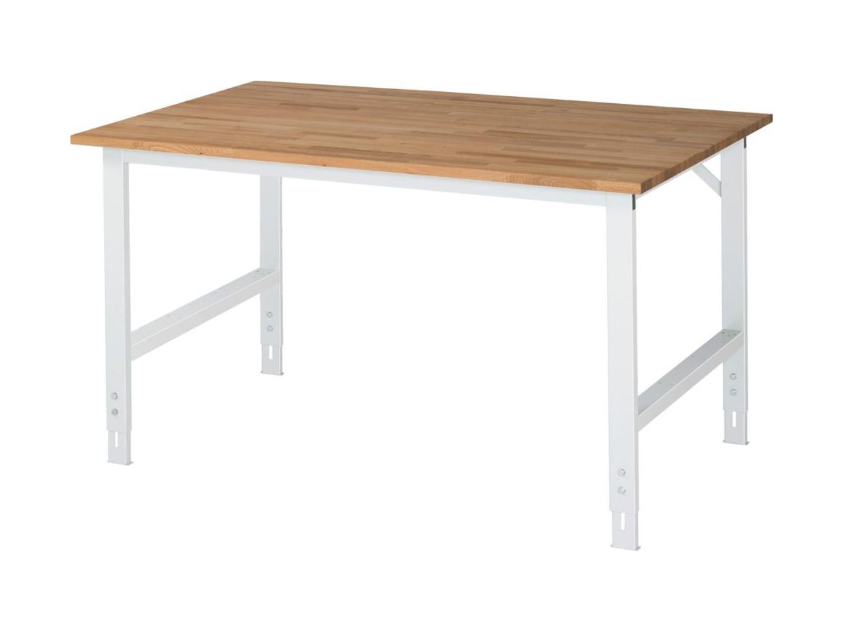 Grundtisch 6030, RAL 7035 Buche 1500x1000 mm