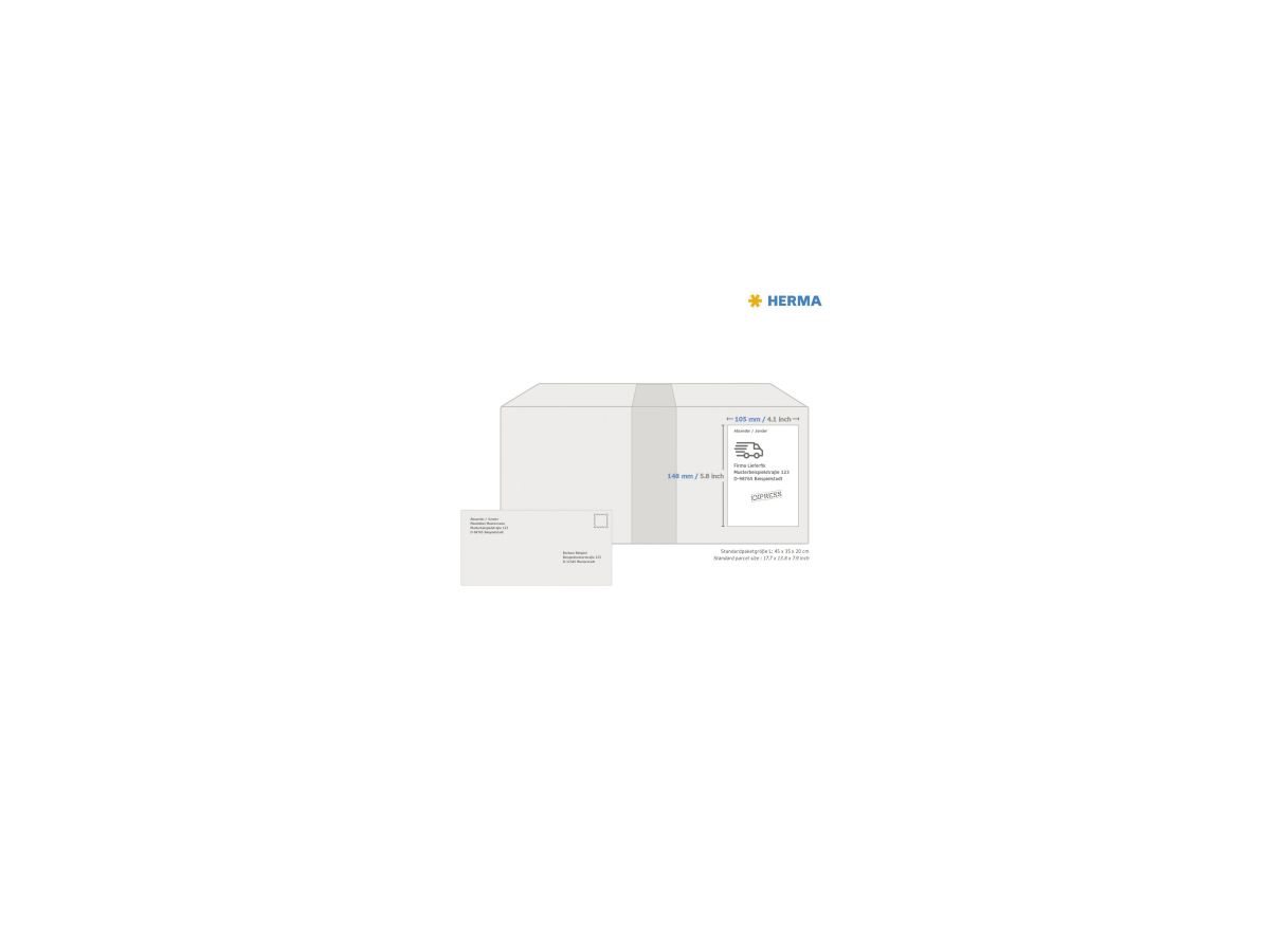 HERMA Etikett 4598 105x148mm ws 40 St./Pack.