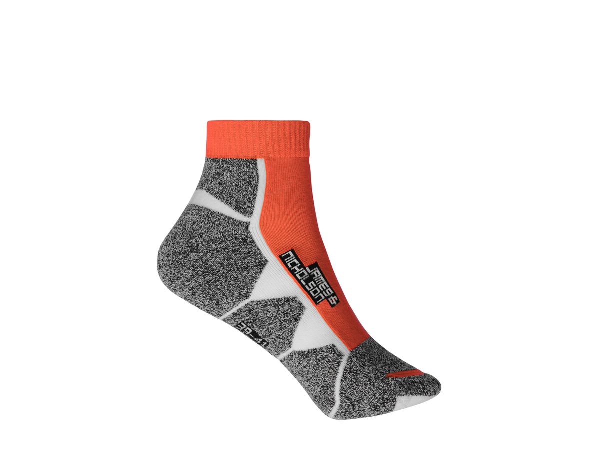 JN Sport Sneaker Socks JN214 bright-orange/white, Größe 45-47