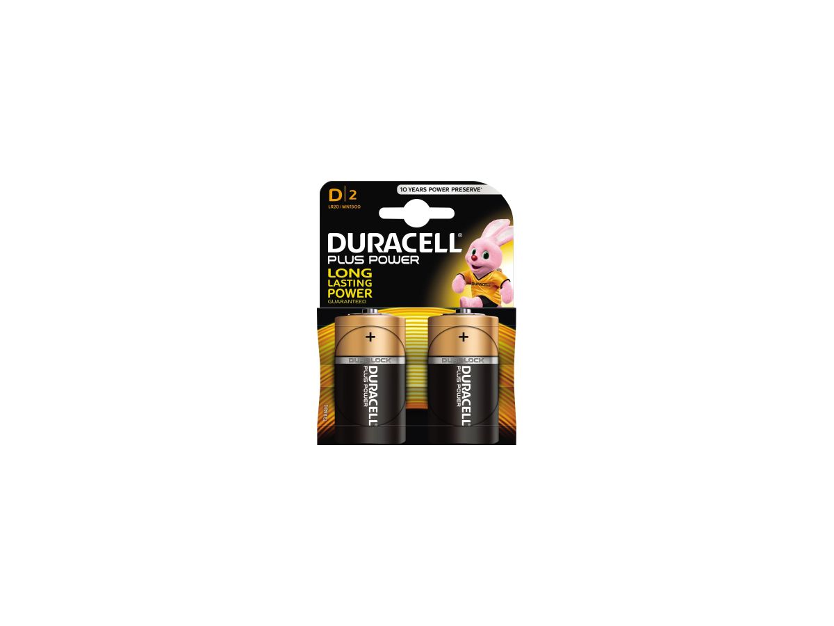 DURACELL Batterie Plus Mono-D 19171 1,5V 2 St./Pack.