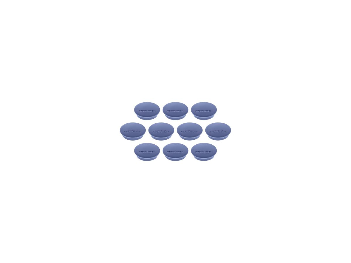 Magnet D 34 mm VE 10 Stück Haftkraft 1300 g, dblau