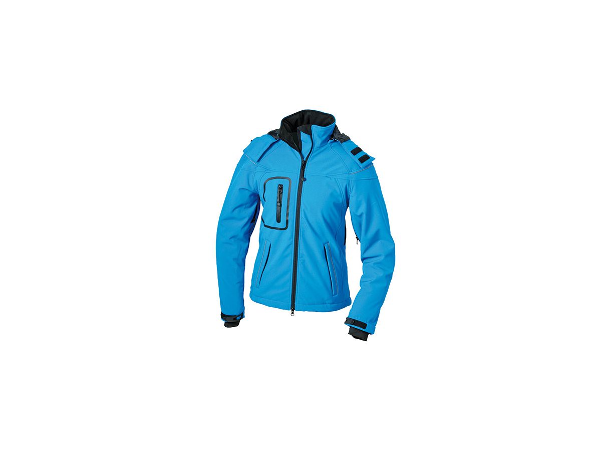 JN Ladies Winter Softshell Jacket JN1001 95%PES/5%EL, aqua, Größe M