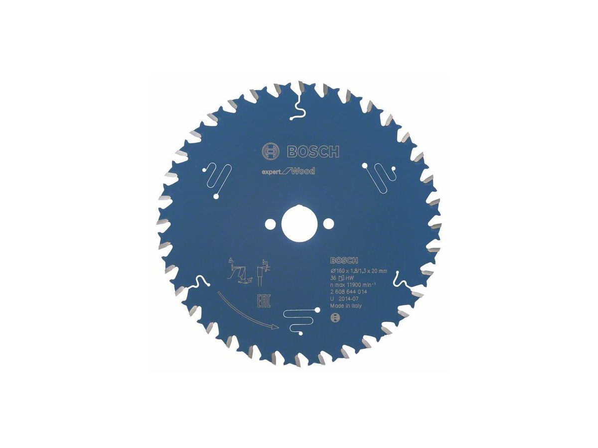 BOSCH Kreissägeblatt Expert for Wood 160x20x1,8/1,3 mm, 36 Z