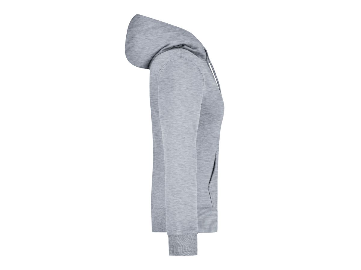 JN Ladies Hooded Sweat JN051 80%BW/20%PES, grey-heather, Größe S