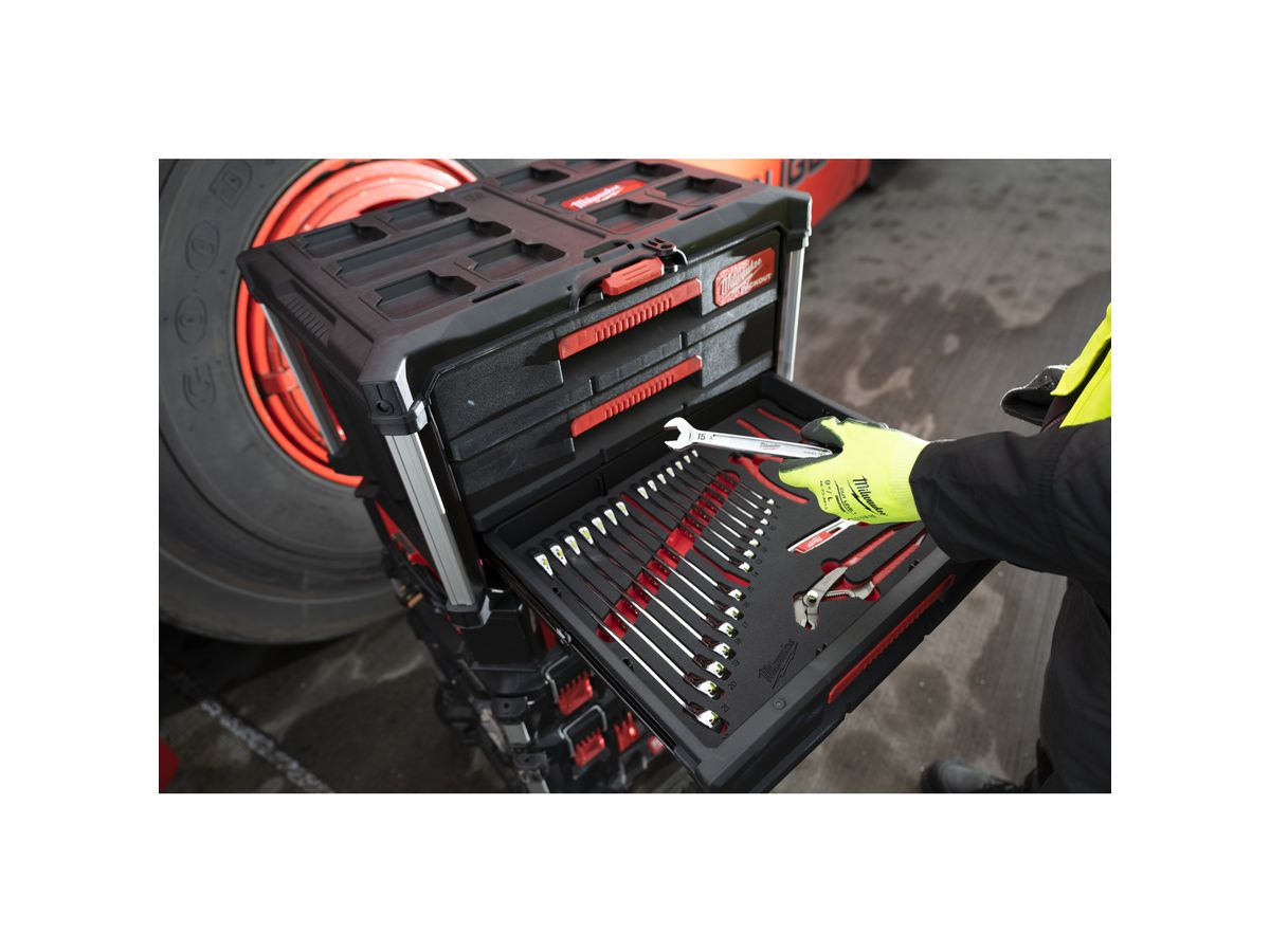 MILWAUKEE PACKOUT Einlage für Koffer Ringmaulschlüssel und Zangen 19-teilig