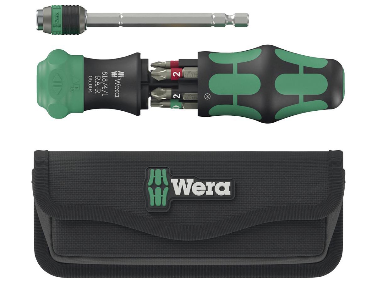 WERA Bit-Magazinschrauber KK 20 RA-R in Tasche Toolfinder 6-teilig