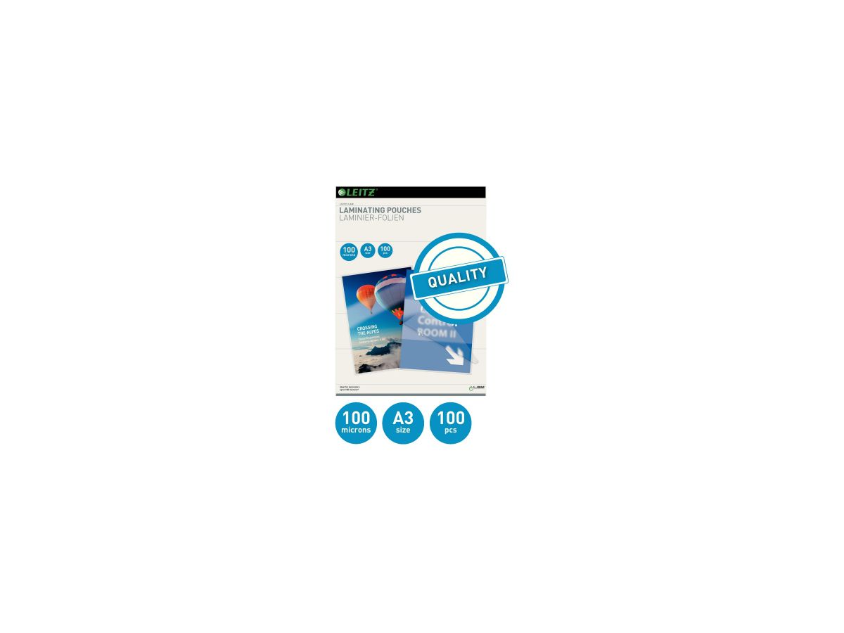 Leitz Laminierfolie 16919 DIN A3 100mic 100 St./Pack.