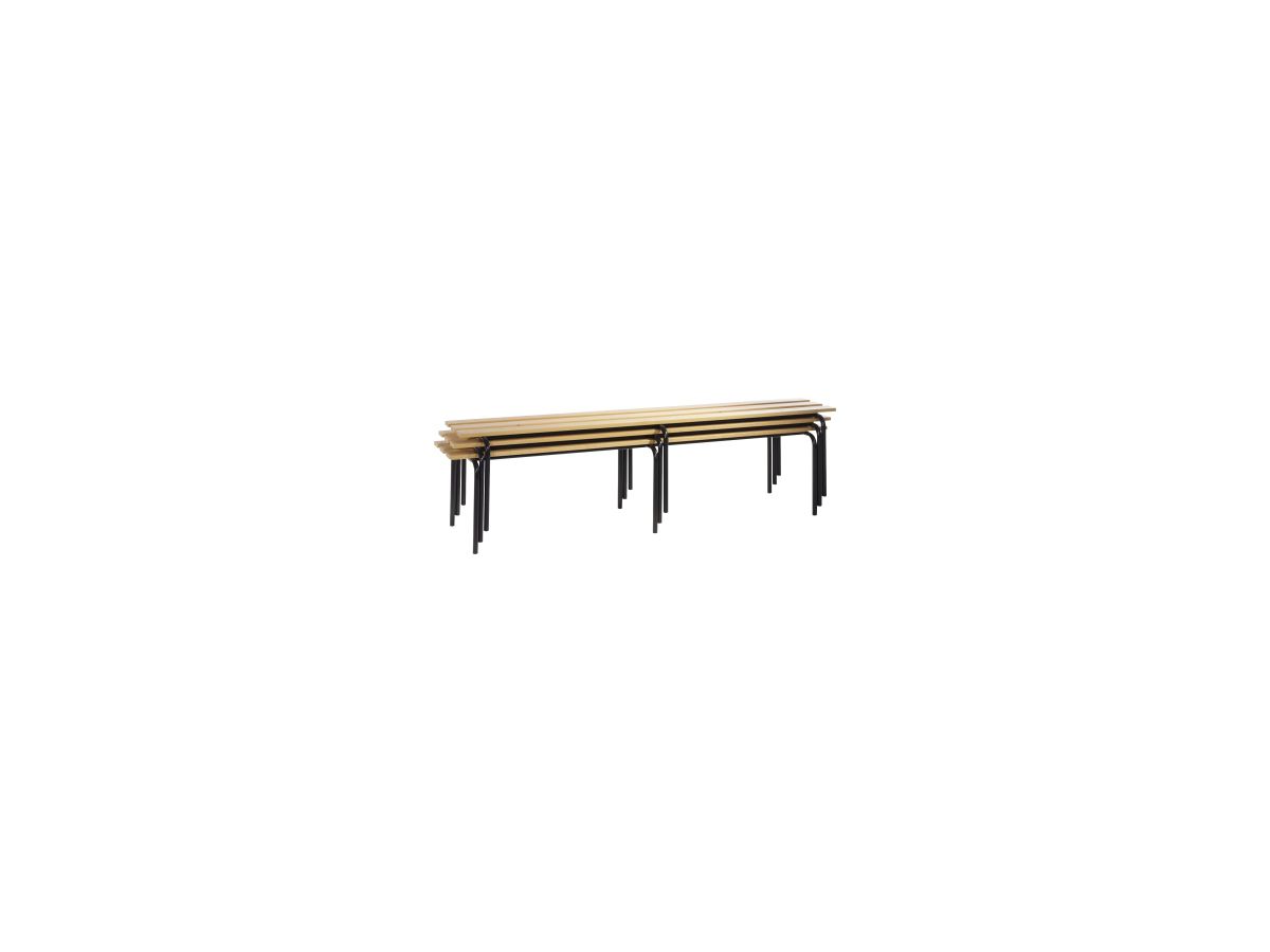 C+P Sitzbank stapelbar, Buche massiv 460x2000x460mm, Sitzflächentiefe 300mm