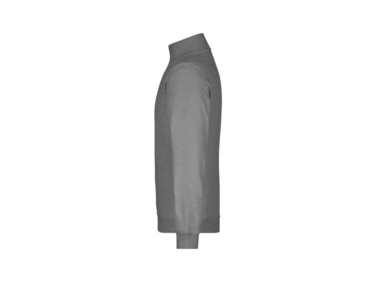 JN Round-Neck Zip JN352 100%BW, sports-grey, Größe XL