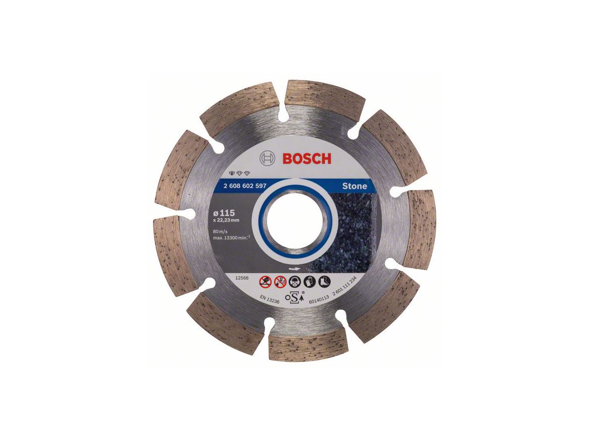 BOSCH Diamanttrennscheibe Standard for Stone 115x22,23 mm